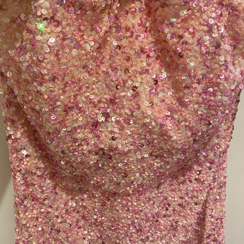 Sequin Retrofete Strapless Pink Dress